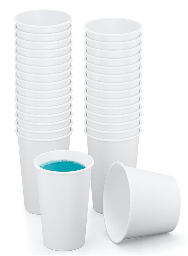 VITVITI 30 PACK Bathroom Mouthwash Cups, Disposable 3.7 OZ Coffee Paper Cup, Small Cup for Mouth Wash/Hot Cold Beverages Liquid/Tea, White - Image 1